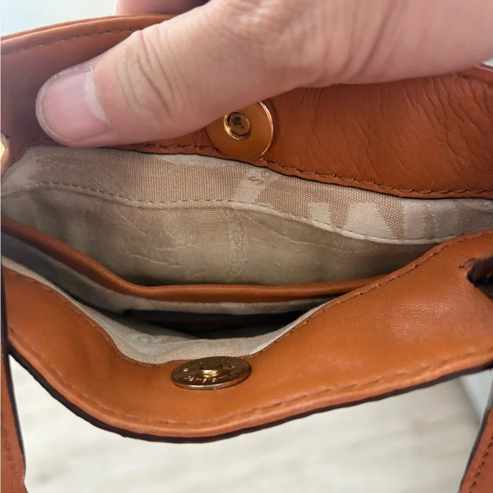 Michael Kors Brown Shoulder Bag with Gold Accents - Picture 7 of 7